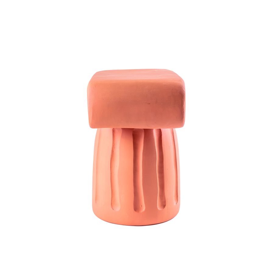 Terracotta Stool Magna Graecia Capitello by Seletti