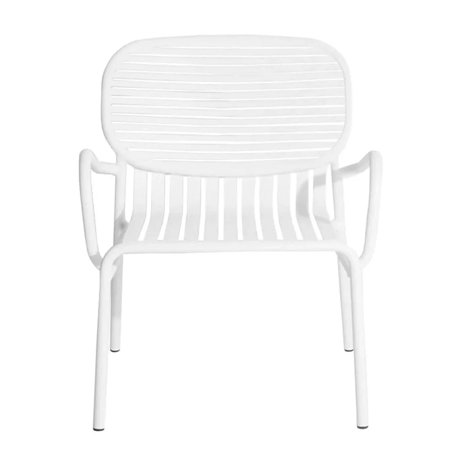 Week-End - Garden Powder Coated Aluminium Easy Chair With Armrests by Petite Friture #White