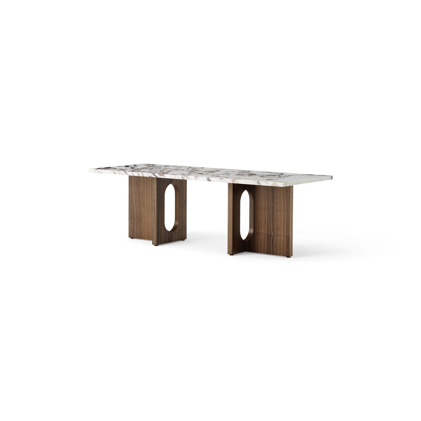 Androgyne Coffee Table by Audo #Walnut / Rose marble
