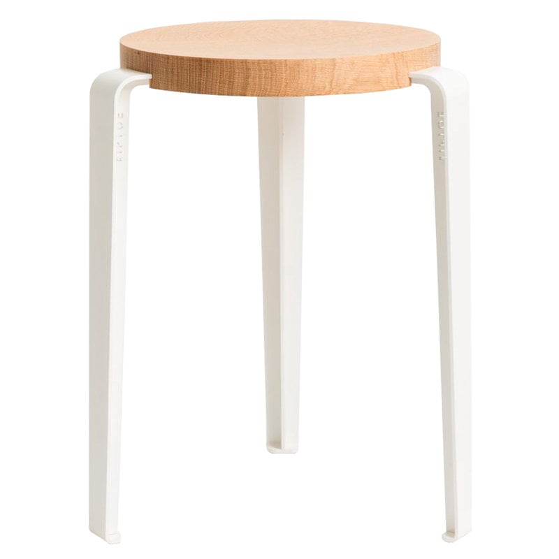 Lou stool by TIPTOE #oak - cloudy white #