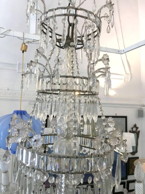 12-Light Crystal Crystal Chandelier, 1950s-YUW-837599