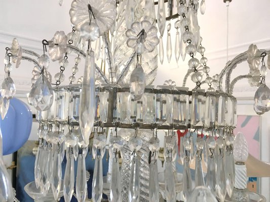 12-Light Crystal Crystal Chandelier, 1950s-YUW-837599