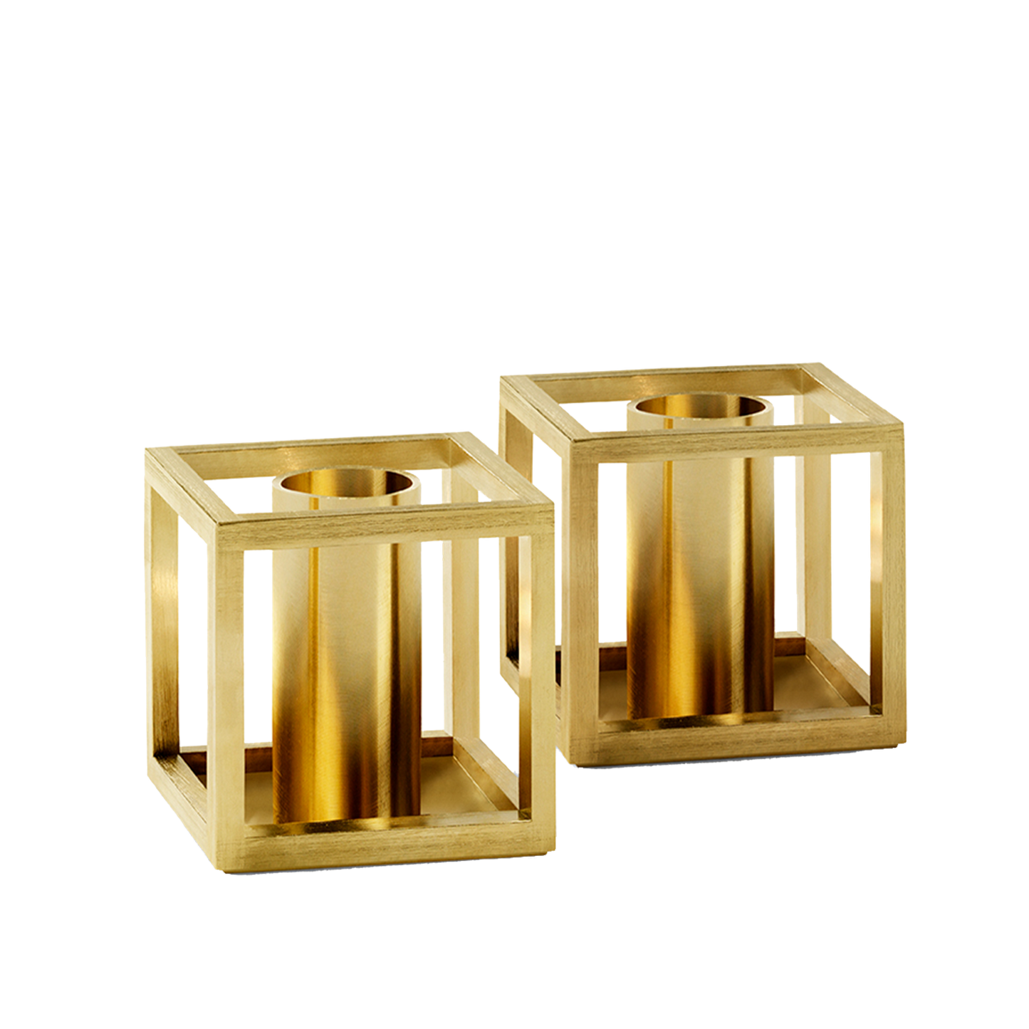 Cube Micro Candlestick 2 Pcs. by Audo #Gold Plated