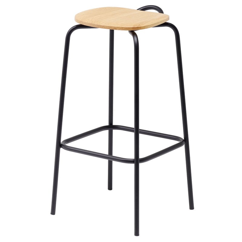 MC16 Forcina bar stool 74 cm by Mattiazzi #black steel - ash #