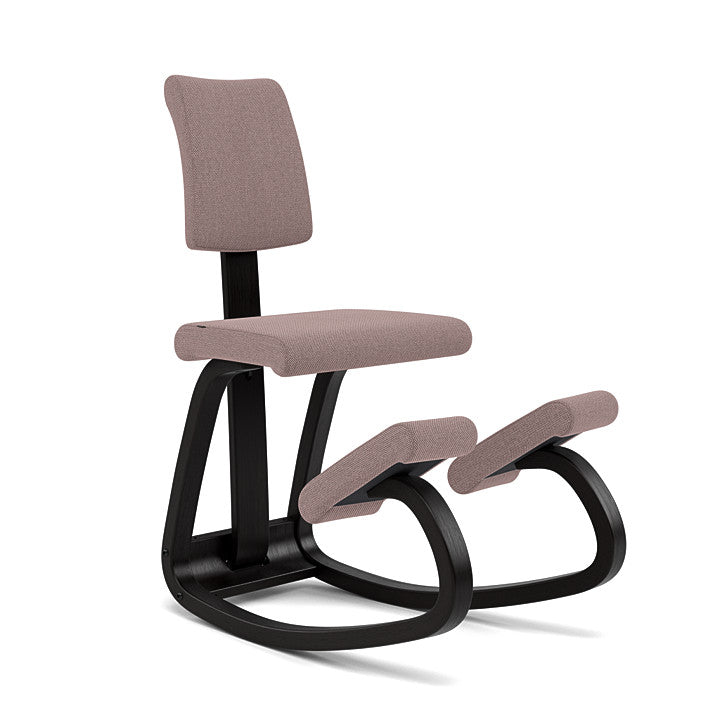 Variable™ Plus - Rocking ergonomic chair in wood and fabric (Base - Black Lacquered Ash)