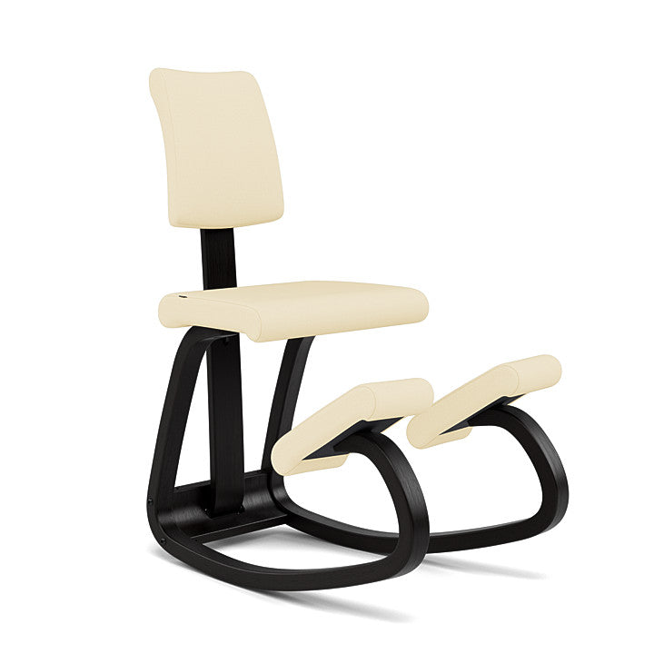 Variable™ Plus - Rocking ergonomic chair in wood and fabric (Base - Black Lacquered Ash)