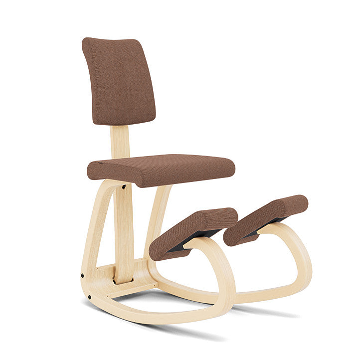 Variable™ Plus - Rocking ergonomic chair in wood and fabric (Base - Natural Lacquered Ash) by Varier Furniture