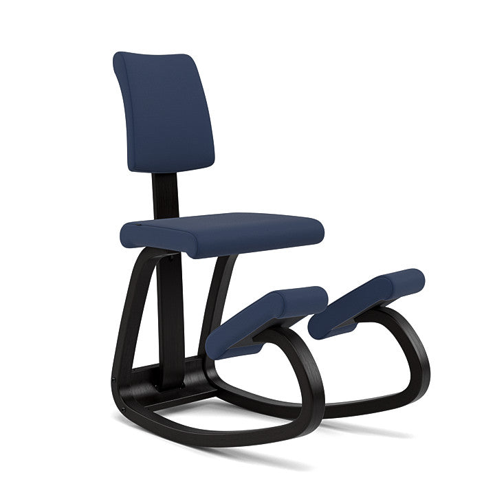 Variable™ Plus - Rocking ergonomic chair in wood and fabric (Base - Black Lacquered Ash)