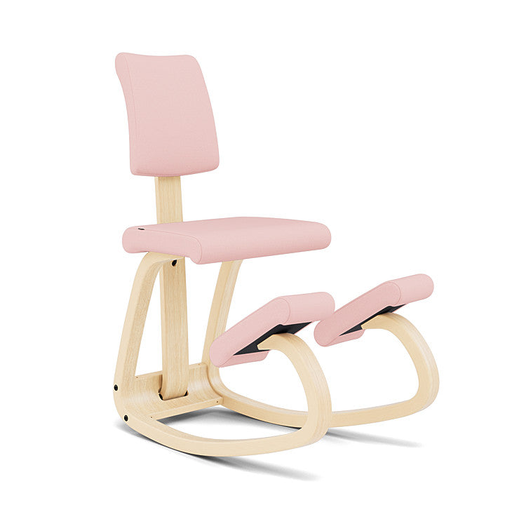 Variable™ Plus - Rocking ergonomic chair in wood and fabric (Base - Natural Lacquered Ash) by Varier Furniture