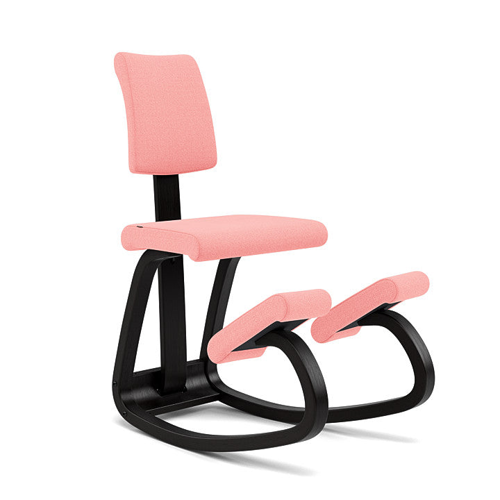 Variable™ Plus - Rocking ergonomic chair in wood and fabric (Base - Black Lacquered Ash)