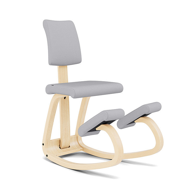 Variable™ Plus - Rocking ergonomic chair in wood and fabric (Base - Natural Lacquered Ash) by Varier Furniture