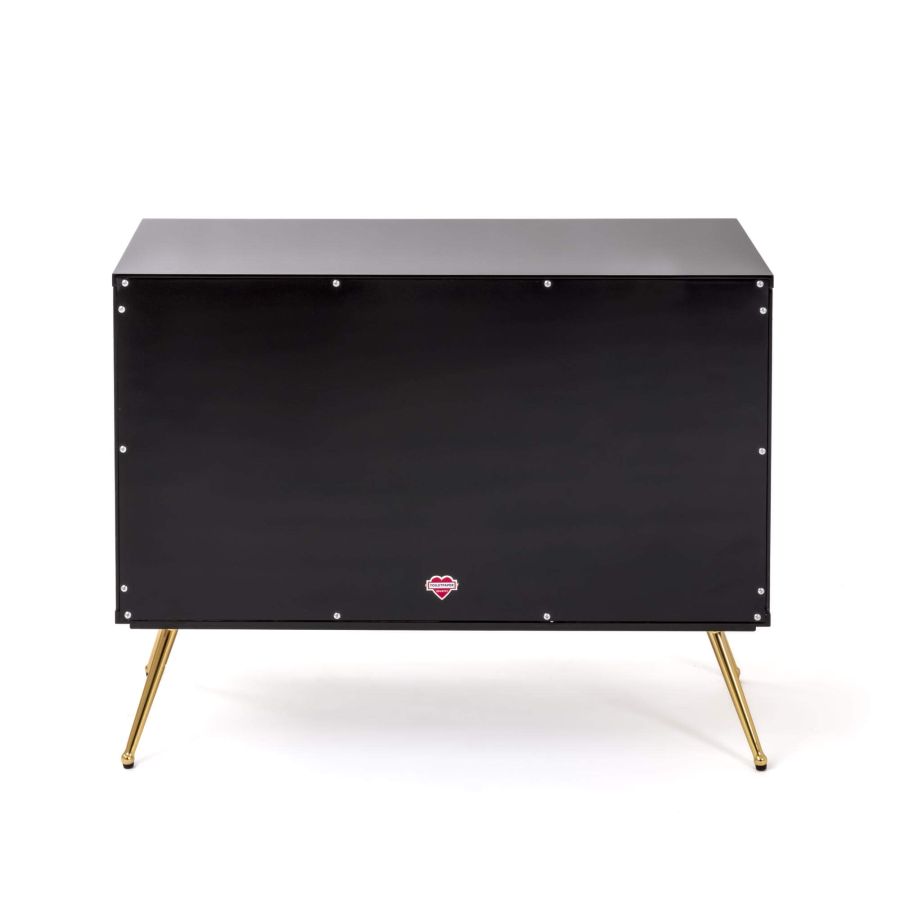 MDF and Glass Chest of drawers Trumpets Chest of Two Drawers by Seletti