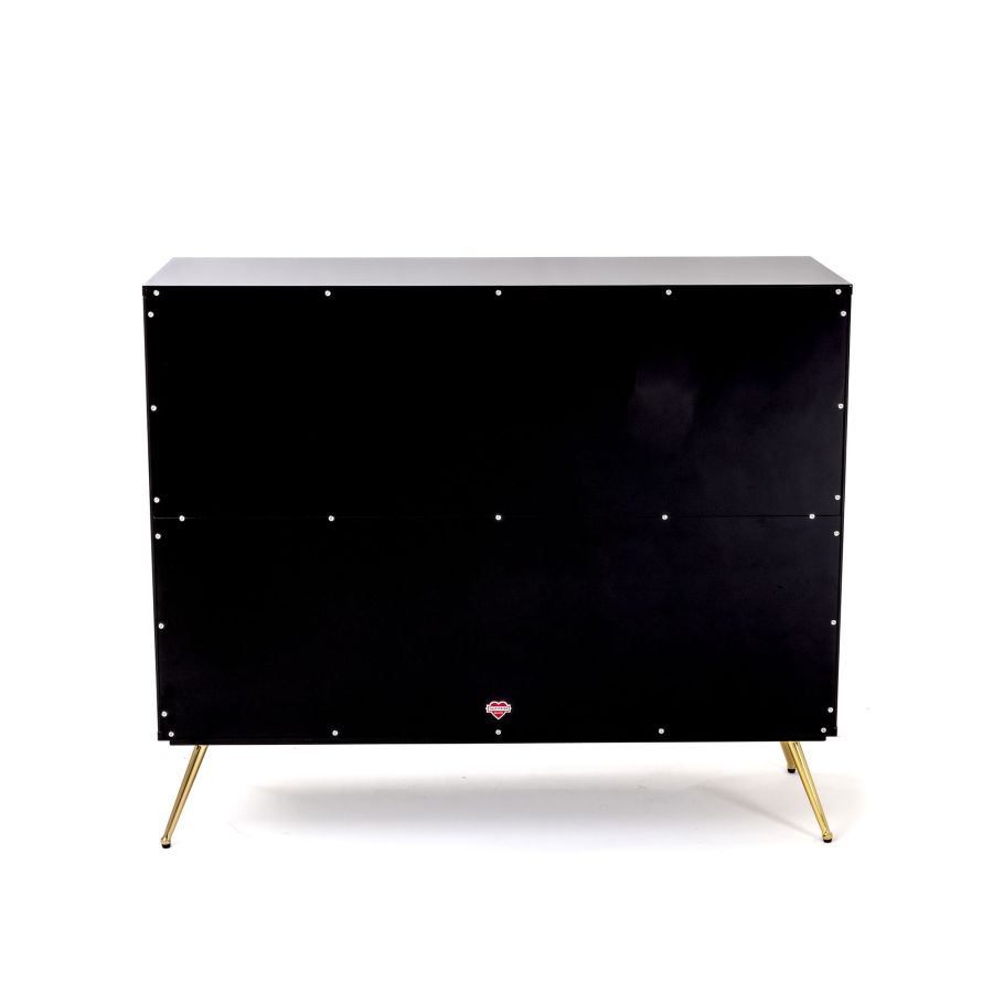 MDF and Glass Chest of drawers Snakes by Seletti