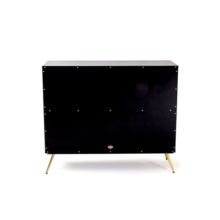 MDF and Glass Chest of drawers Trumpets Chest of Three Drawers by Seletti