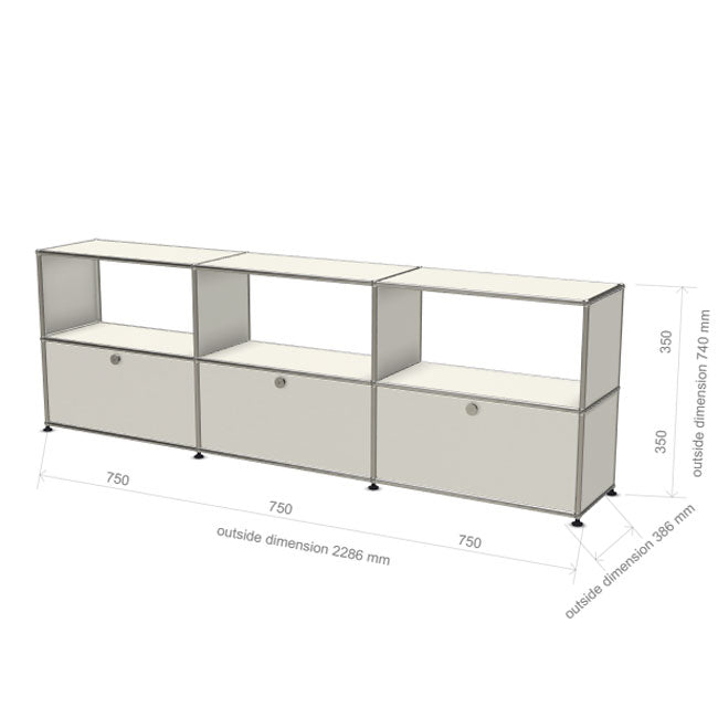 (미개봉 신품/25년 3월 입항예정) 3x2 Module System (3-bottom-door, 3-2-2-pannel, W229 x H74)