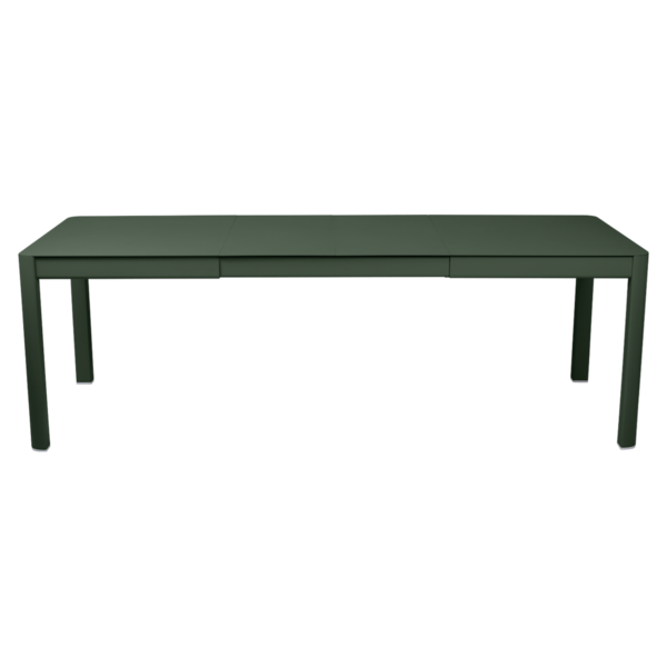 RIBAMBELLE TABLE WITH 2 EXTENSIONS 149/234 X 100 CM by Fermob #CEDAR GREEN