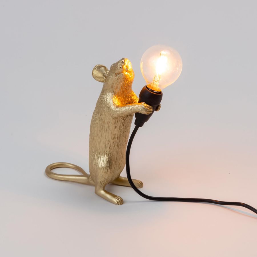 Resin Indoor Table Lamp Mouse Lamp Step by Seletti #Gold