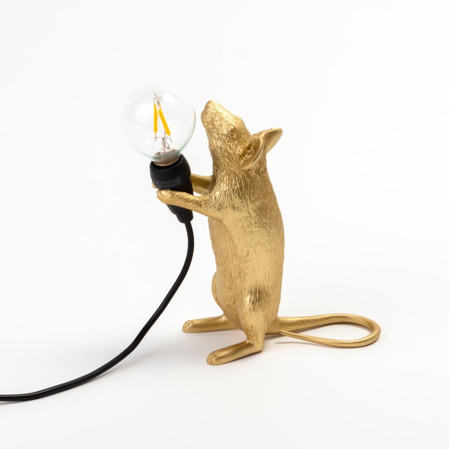 Resin Indoor Table Lamp Mouse Lamp Step by Seletti #Gold