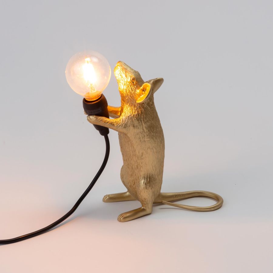 Resin Indoor Table Lamp Mouse Lamp Step by Seletti #Gold