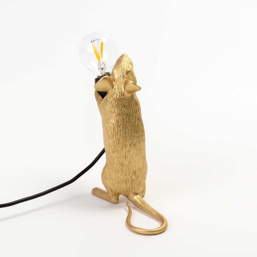 Resin Indoor Table Lamp Mouse Lamp Step by Seletti #Gold