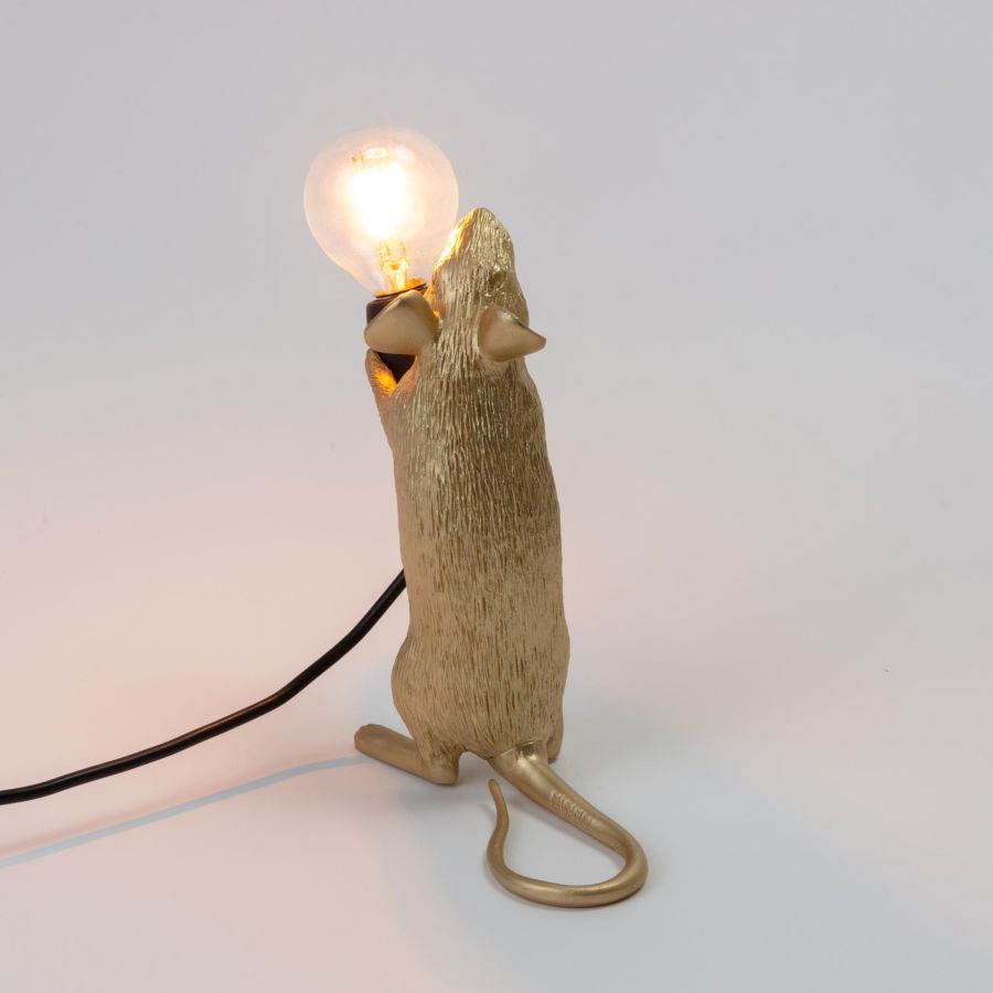 Resin Indoor Table Lamp Mouse Lamp Step by Seletti #Gold