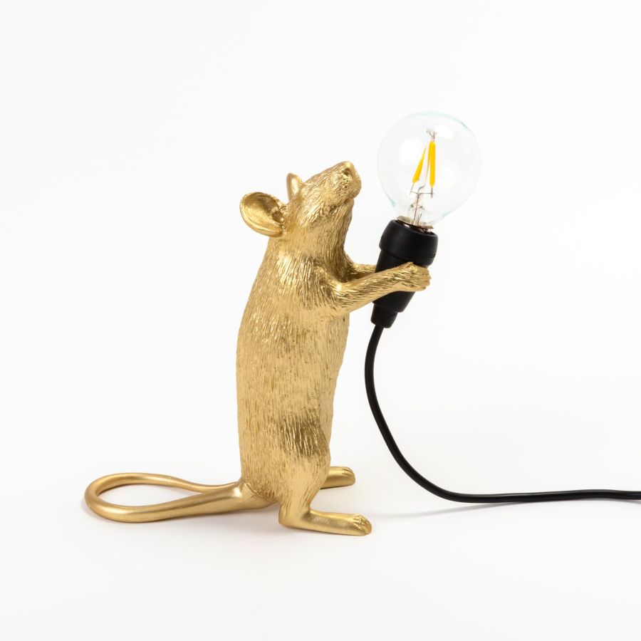 Resin Indoor Table Lamp Mouse Lamp Step by Seletti #Gold