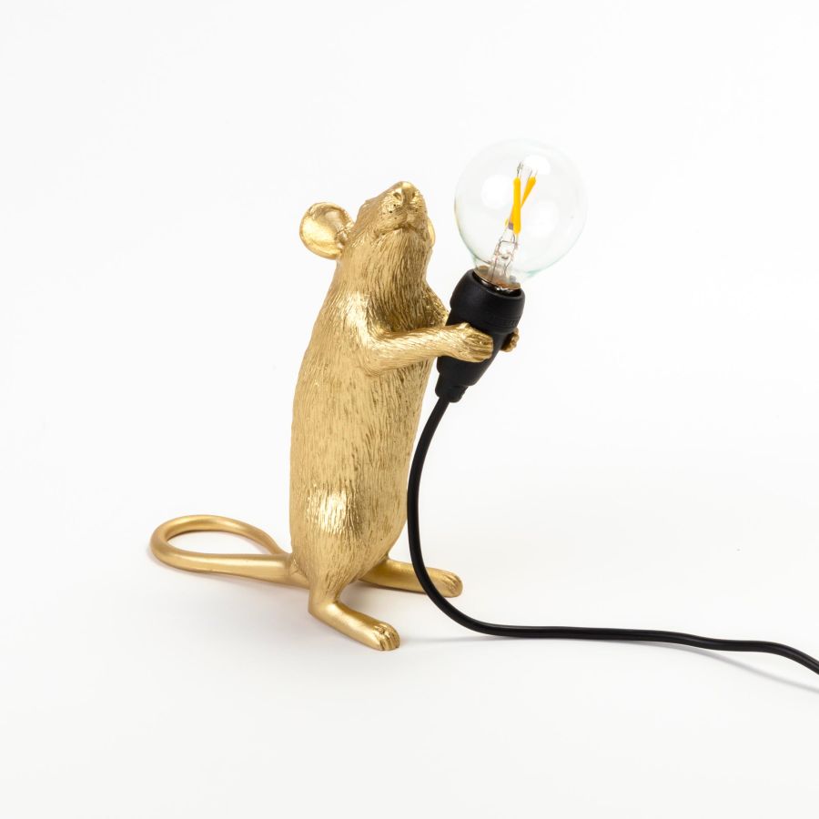 Resin Indoor Table Lamp Mouse Lamp Step by Seletti #Gold