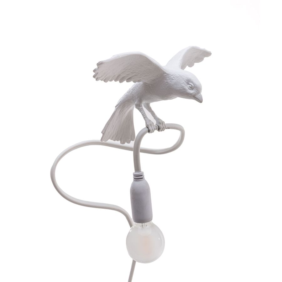 Resin Table Lamp with Clamp Sparrow Lamp Cruising by Seletti #White