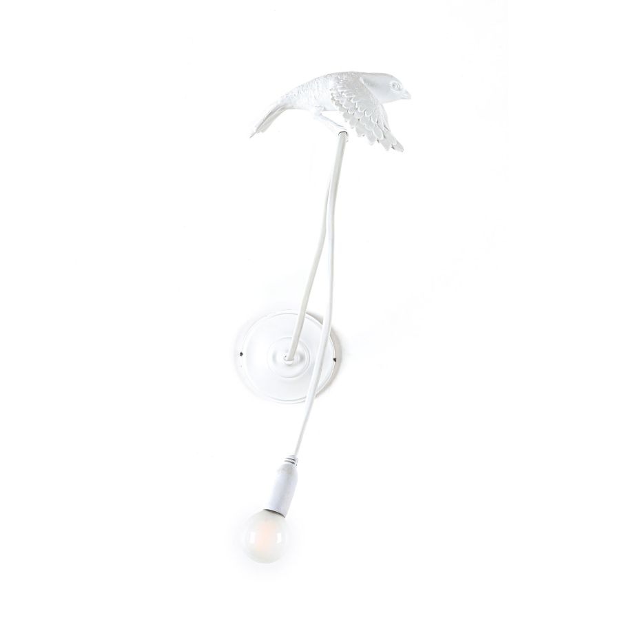 Resin Wall Lamp Sparrow Lamp Taking off by Seletti #White