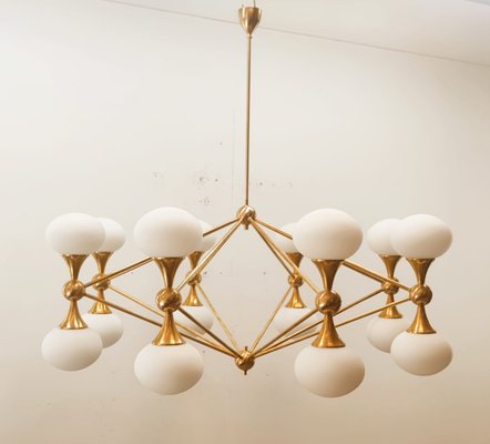 16 Light Brass Sputnik Chandelier with Oval Globes-QLH-1326265