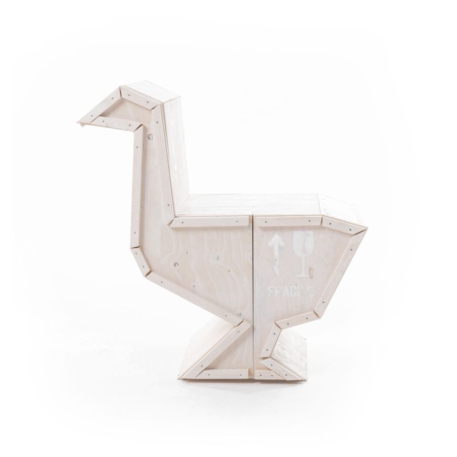 Wooden sideboard with doors  Sending Goose by Seletti