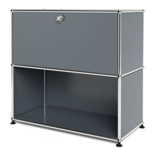 1X2 Module Furniture [W750XD350XH(350+350)] by Usm #USM Mid-Gray