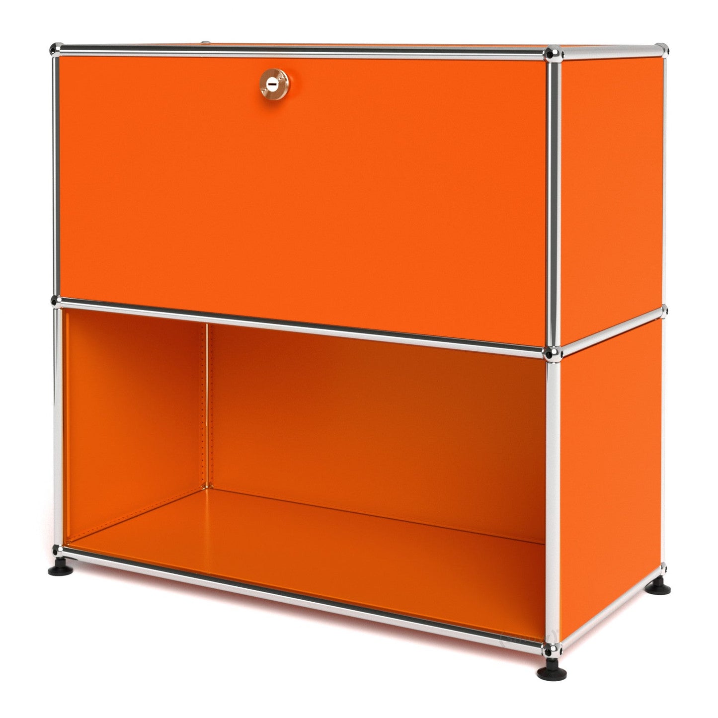 1X2 Module Furniture [W750XD350XH(350+350)] by Usm #Pure Orange [RAL 2004]