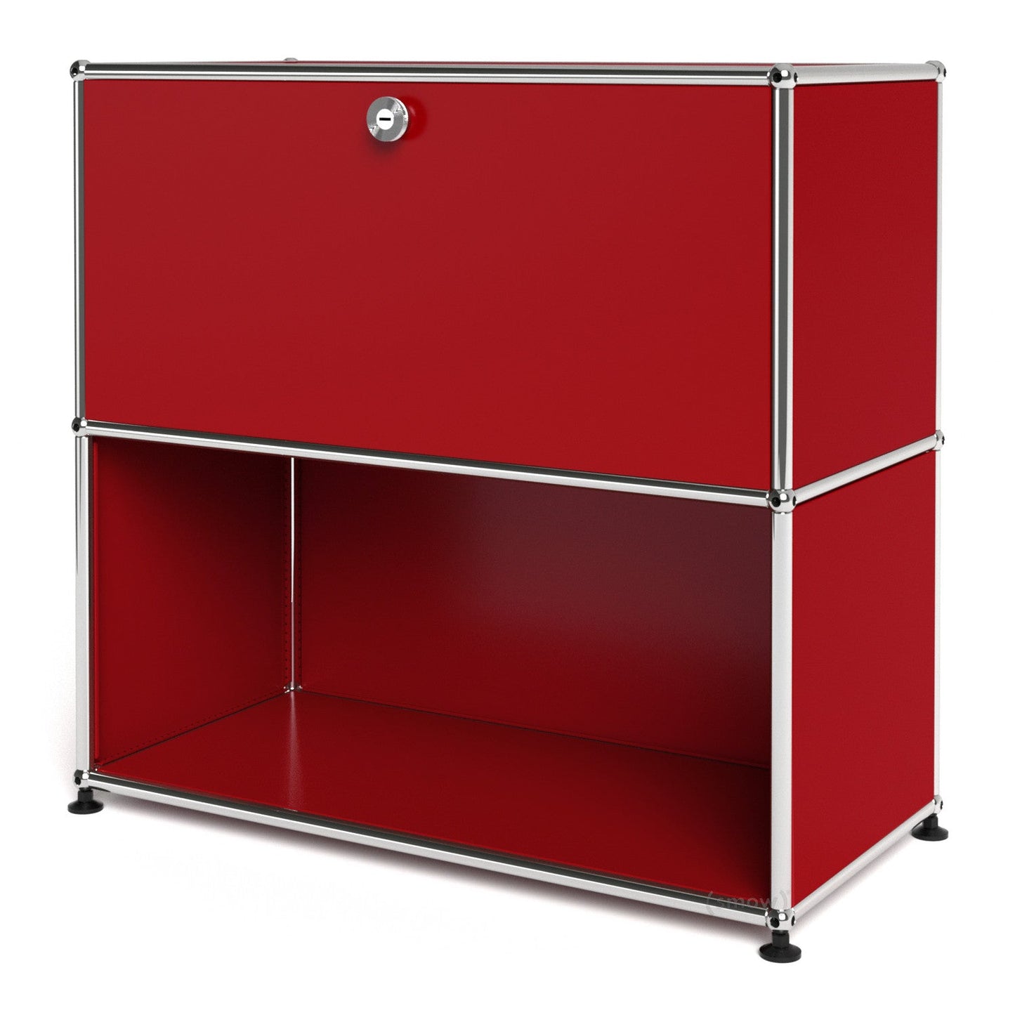 1X2 Module Furniture [W750XD350XH(350+350)] by Usm #USM Ruby Red