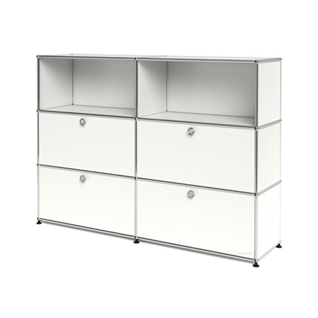 2x3 Modular Metal Highboard with 4 bottom doors [W(750+750)XD350XH(350+350+350)] by Usm #Pure White [RAL 9010]