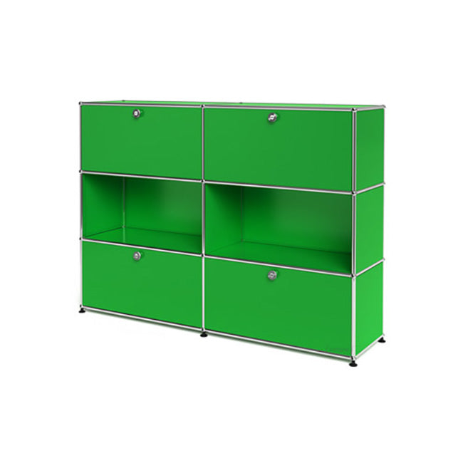 2x3 Modular Metal Highboard with 2-2 top bottom doors [W(750+750)XD350XH(350+350+350)] by Usm #USM Green