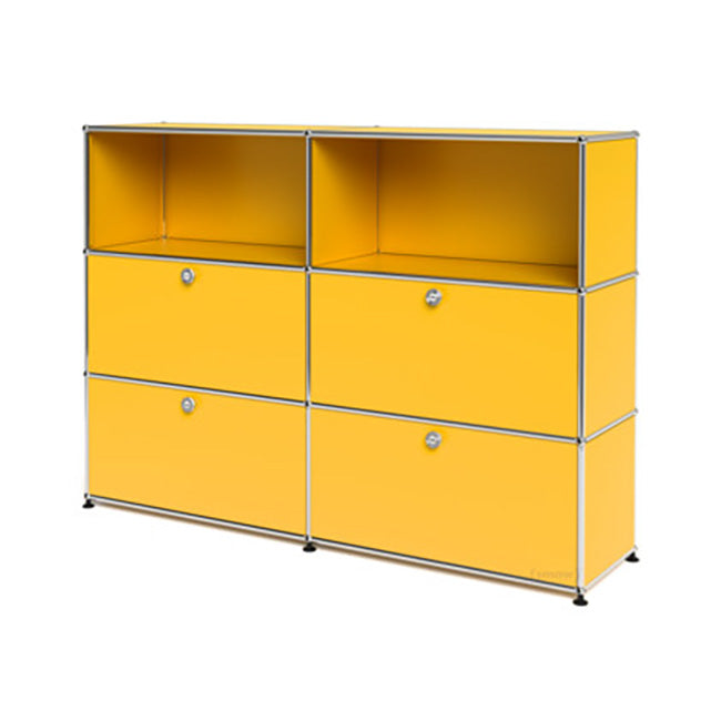 2x3 Modular Metal Highboard with 4 bottom doors [W(750+750)XD350XH(350+350+350)] by Usm #Golden Yellow [RAL 1004]