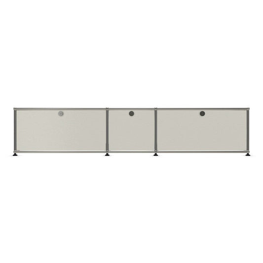 3x1 Modular Metal Sideboard with 3 doors [W(750+395+750)XD350XH350] by Usm #Pure White [RAL 9010]