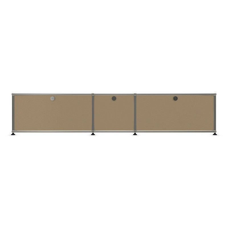 3x1 Modular Metal Sideboard with 3 doors [W(750+395+750)XD350XH350] by Usm #USM Beige