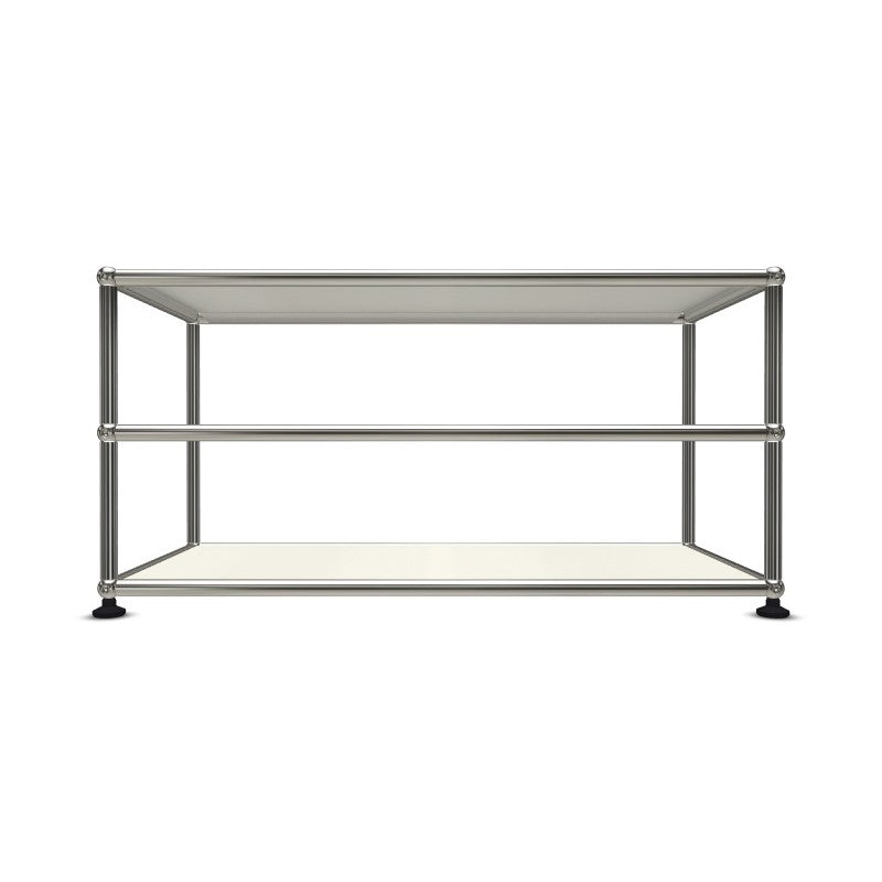 1x2 Modular Metal Sidetable with 2-1 pannels [W750XD350XH(175+175)] by Usm #Pure White [RAL 9010]