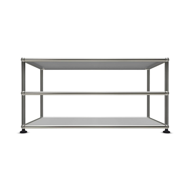 1x2 Modular Metal Sidetable with 2-1 pannels [W750XD350XH(175+175)] by Usm #USM Matte Silver