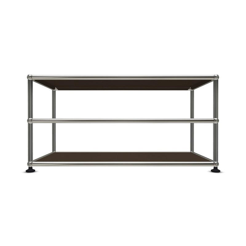 1x2 Modular Metal Sidetable with 2-1 pannels [W750XD350XH(175+175)] by Usm #USM Brown