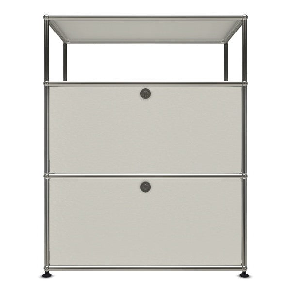 1x3 Modular Metal Highboard with 2 bottom doors [W750XD350XH(350+350+250)] by Usm #Pure White [RAL 9010]