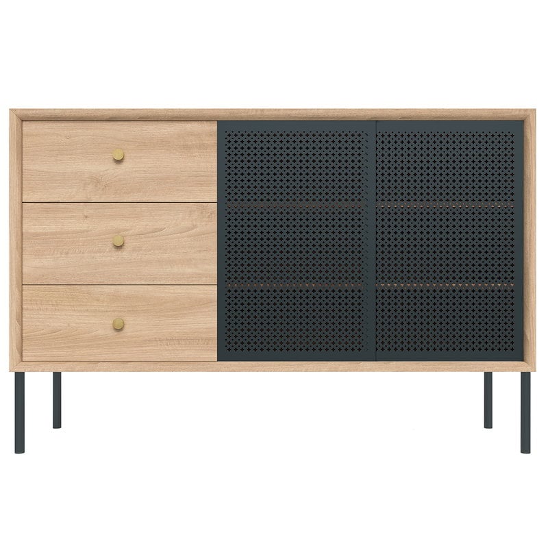 Gabin sideboard with drawers by Hartô #high, oak - slate grey #