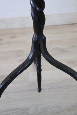 16th Century Brazer in Copper with Wrought Iron Pedestal-DCO-1699889