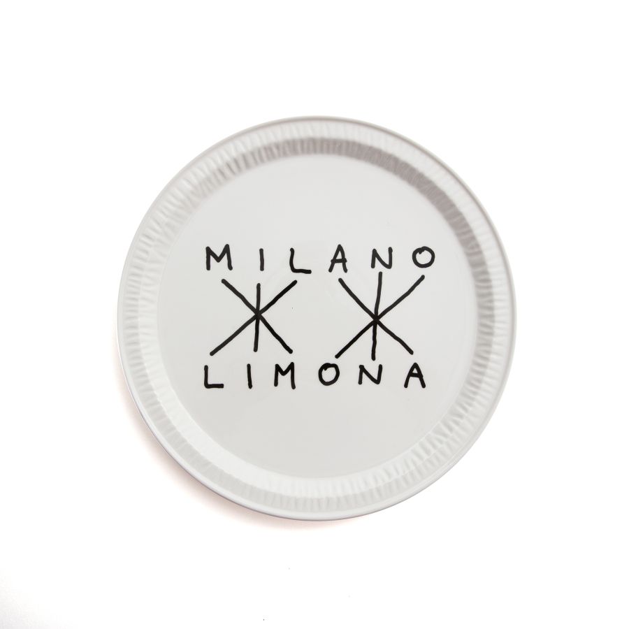 Fine Porcelain Plate MILANOLIMONA by Seletti #White