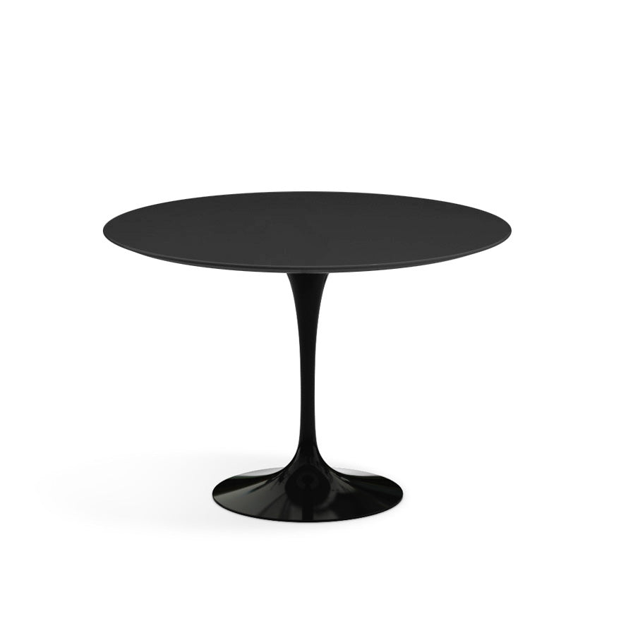 Saarinen Round Dining Table Ø107 by Knoll #Black / Laminate | Black | Satin finish