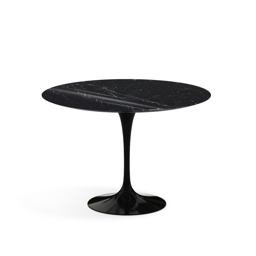 Saarinen Round Dining Table Ø107 by Knoll #Black / Marble | Nero Marquina | Shiny finish