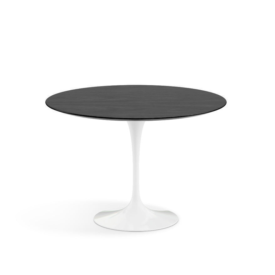 Saarinen Round Dining Table Ø107 by Knoll #White / Wood | Ebonised Oak