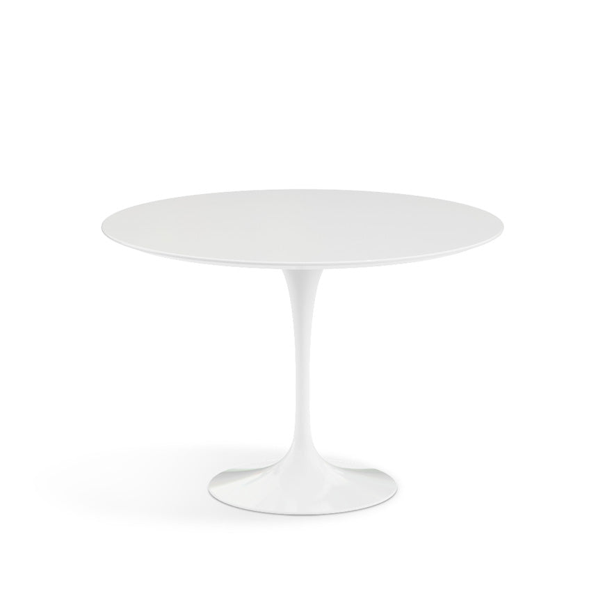 Saarinen Round Dining Table Ø107 by Knoll #White / Laminate | White | Satin finish